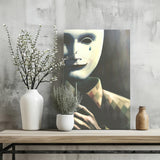 Mask of Reality Aluminum Print.