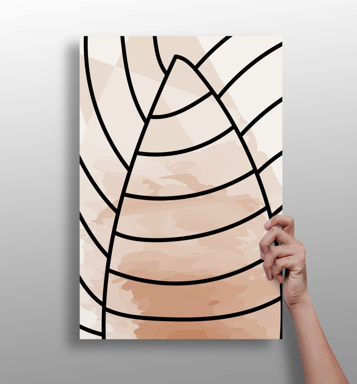 Line Art V13 Aluminum Print.