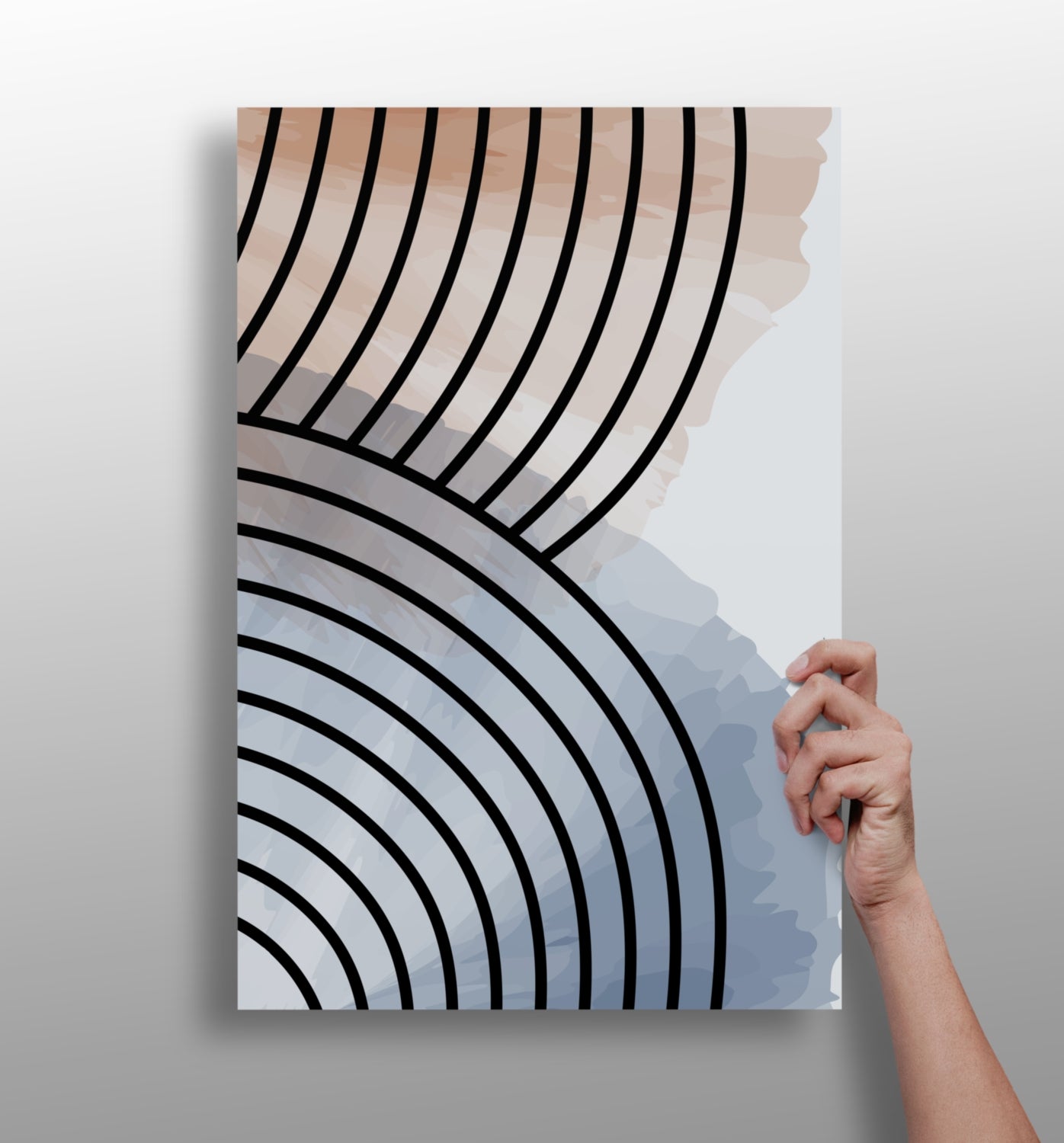 Line Art V14 Aluminum Print.