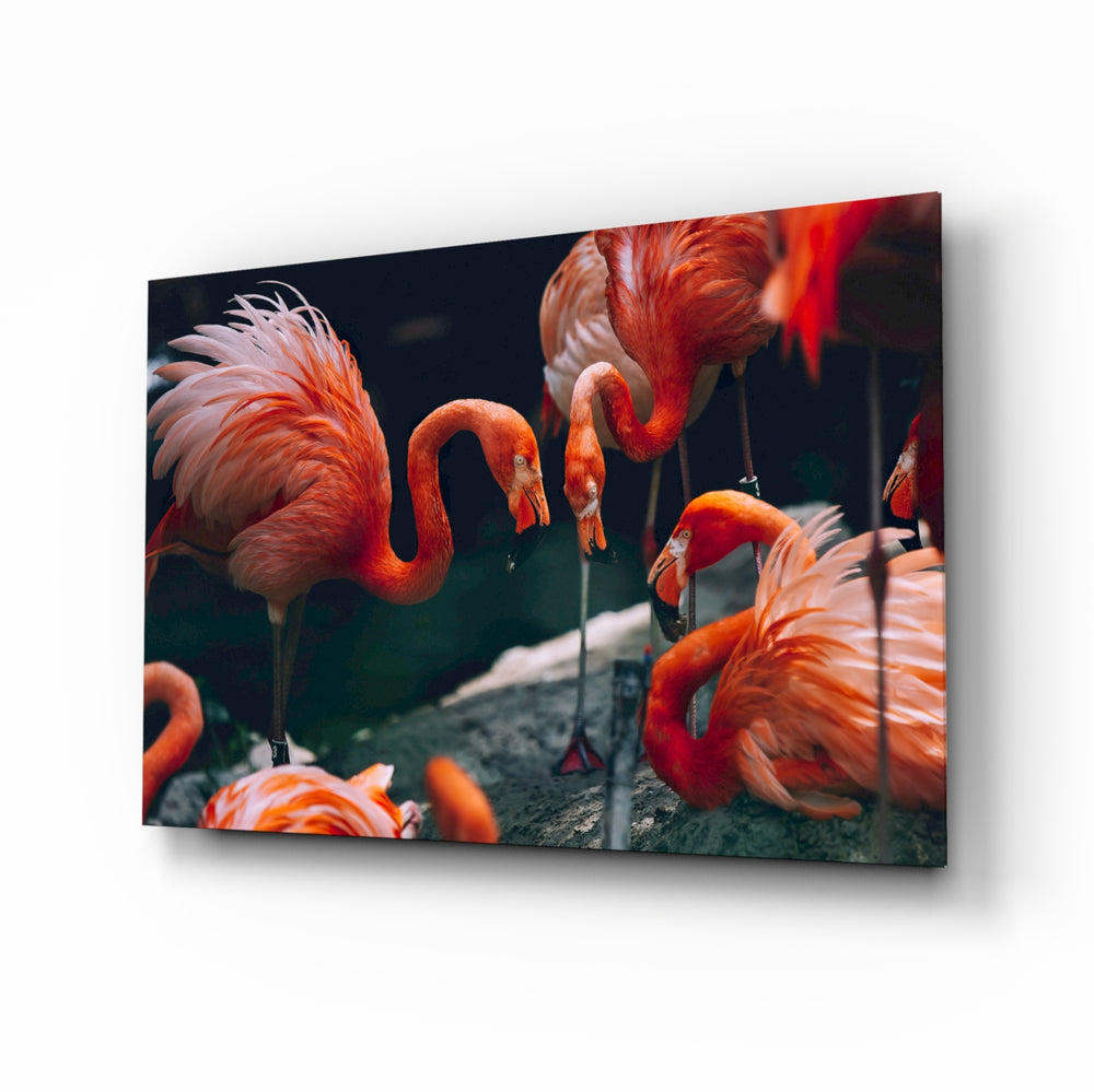 Tropical-jewel panel bringing vivacious drama to a contemporary living space