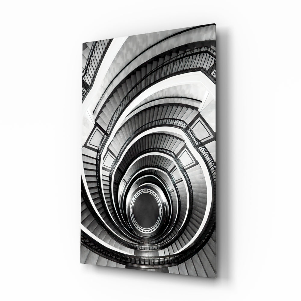 Black-and-white panel bringing architectural drama to a contemporary entryway