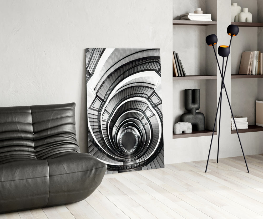 Loop glass print enhancing a study with cinematic drama