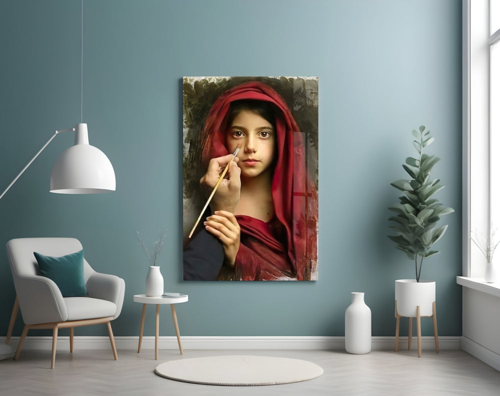 Portrait panel adding heritage mood to a library