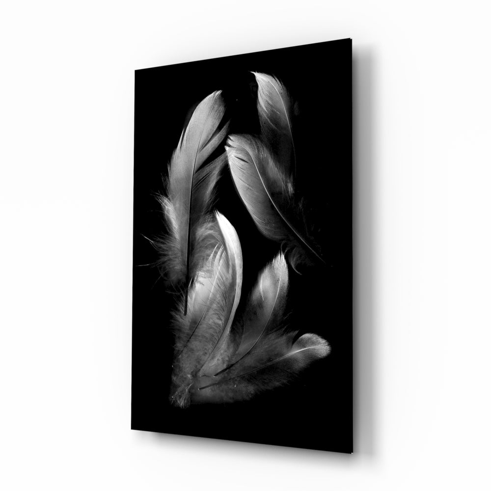 Monochrome-still panel bringing serene drama to a contemporary living space