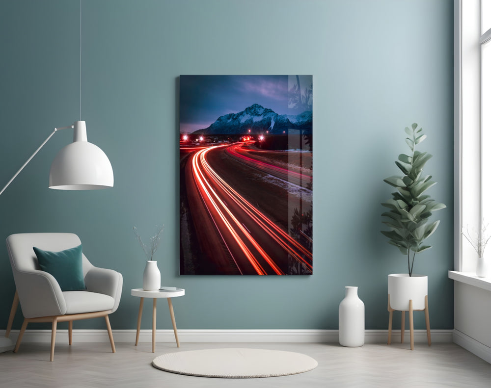 Road panel adding cinematic mood to a games room