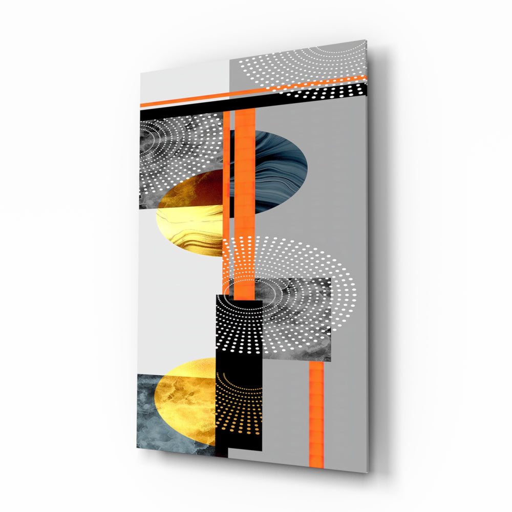 Art-deco-collage panel bringing modern drama to a contemporary living space