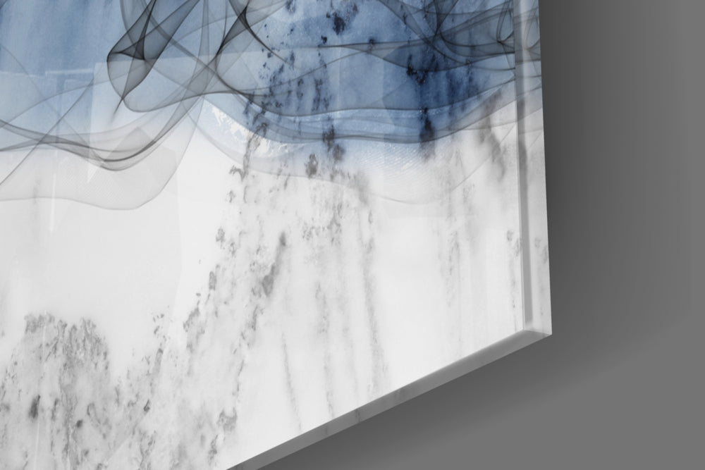 Ink Drift panel catching gallery light to reveal its tactile drift