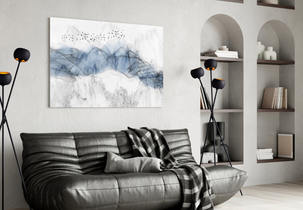 Ink Drift panel adding reflective mood to a study