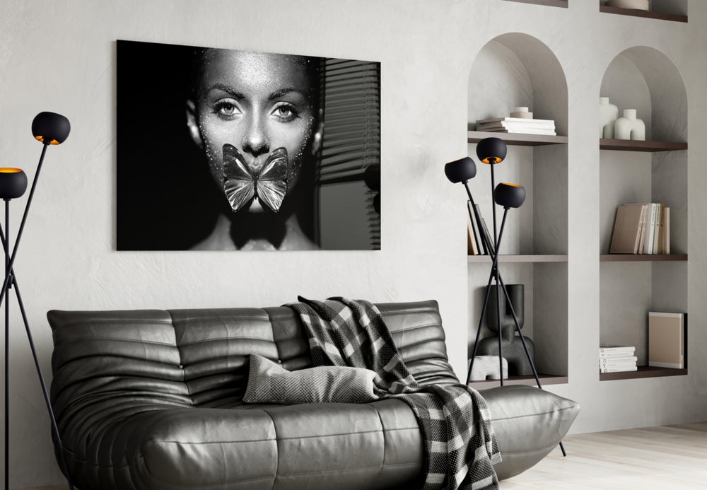 Butterfly Lips panel adding luxe mood to a dressing area
