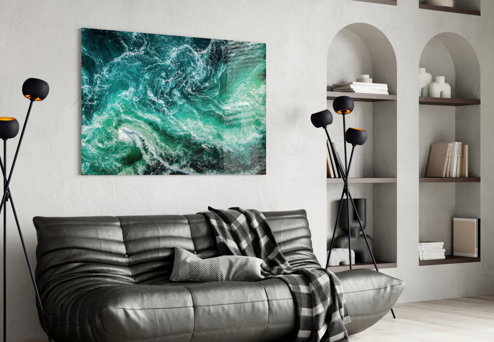 Ocean panel adding serene mood to a bedroom