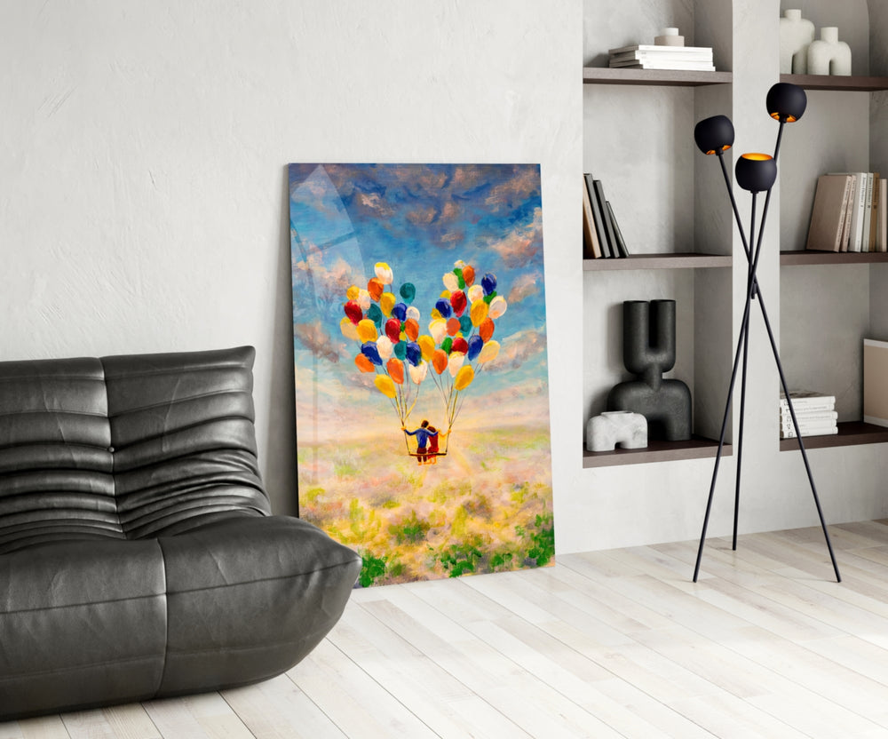 Balloons glass print enhancing a nursery with editorial spirit