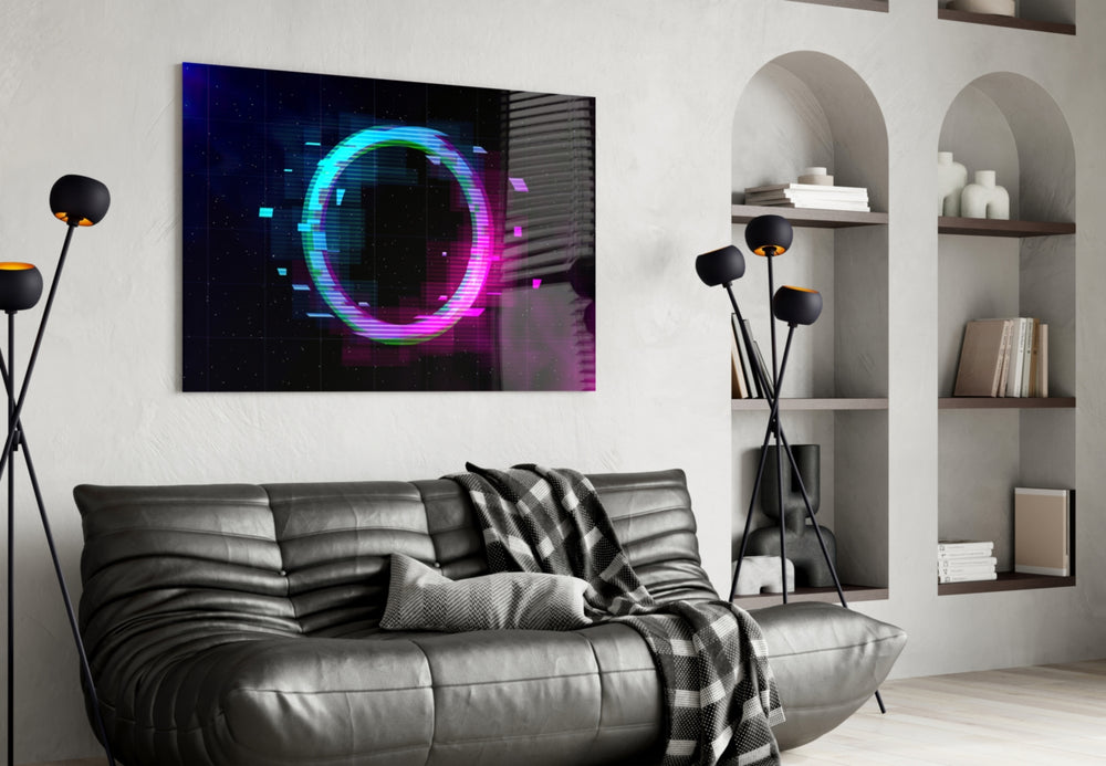 Neon Ring panel adding cyber mood to a teen room
