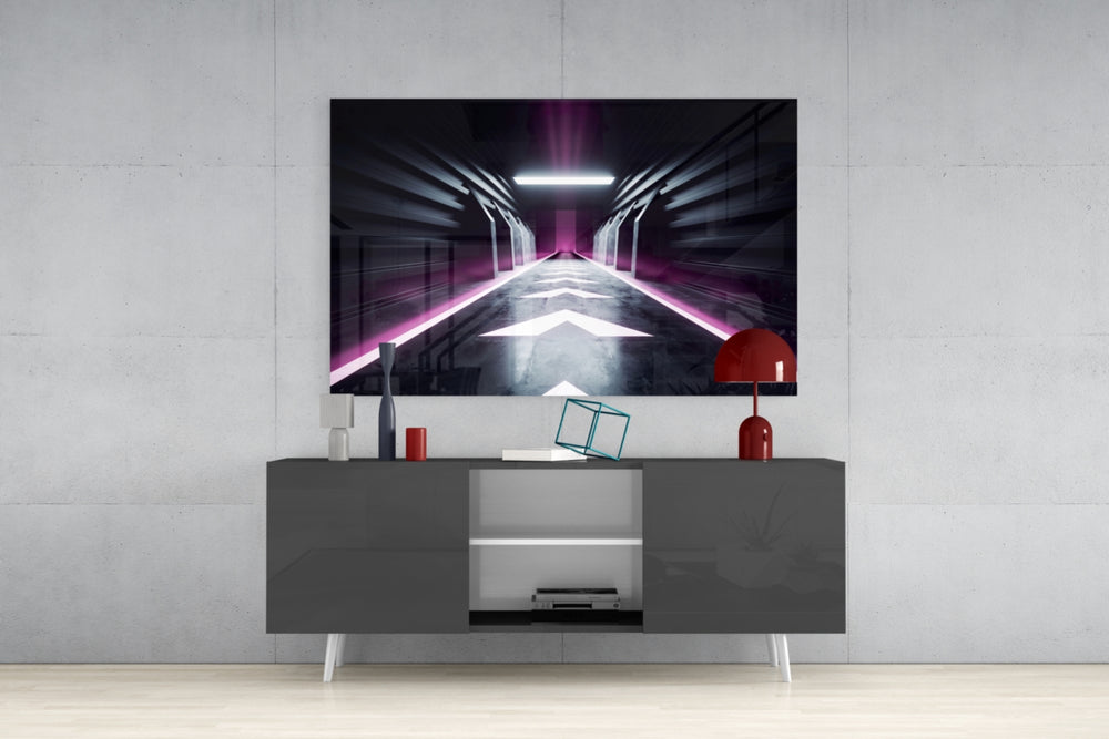 Neon Room Glass Wall Art.
