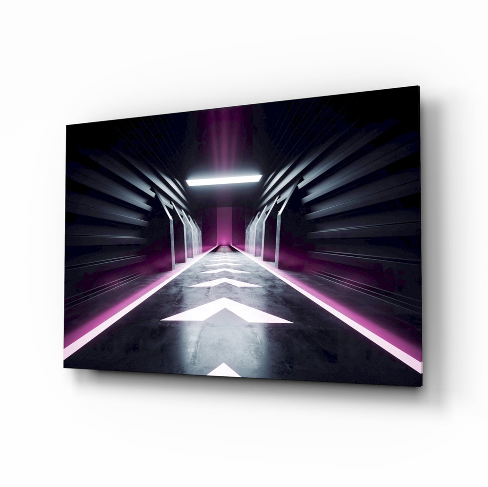 Cyberpunk panel bringing futurist drama to a contemporary living space