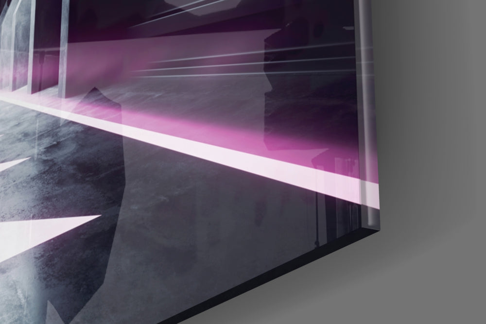 Neon Tunnel panel catching low light to reveal its tactile glow