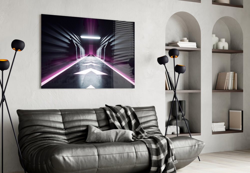 Neon Tunnel panel adding cyber mood to a teen room
