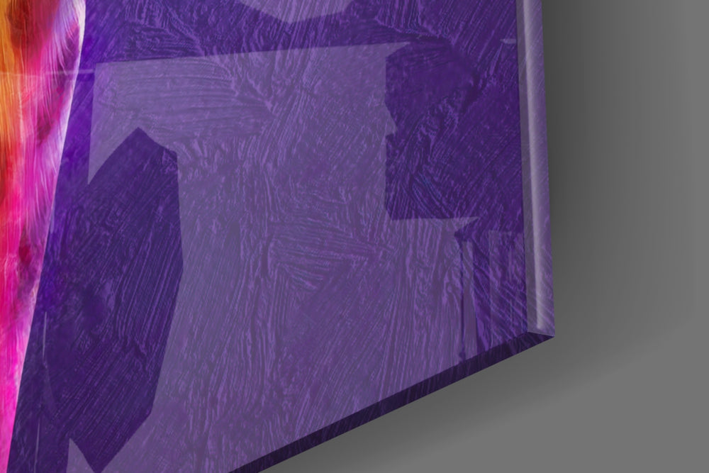 Giraffe panel catching gallery light to reveal its tactile ridge