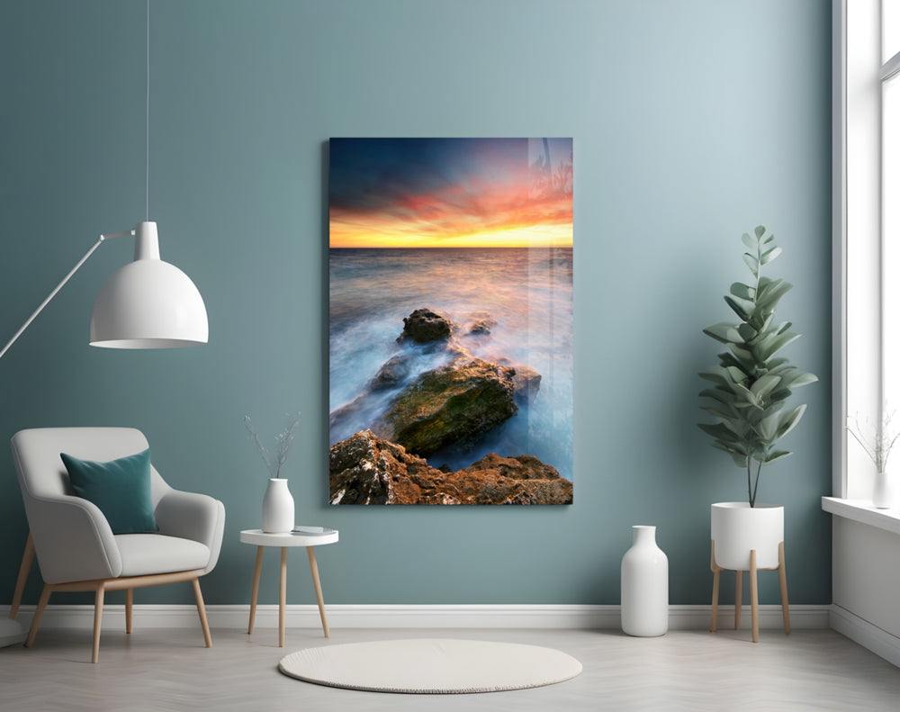 Coast Sunset panel adding calming mood to a bedroom