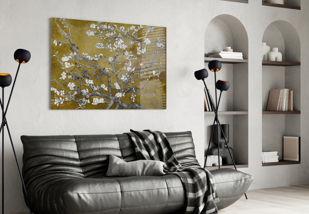 Mustard Almond panel adding heritage mood to a living room