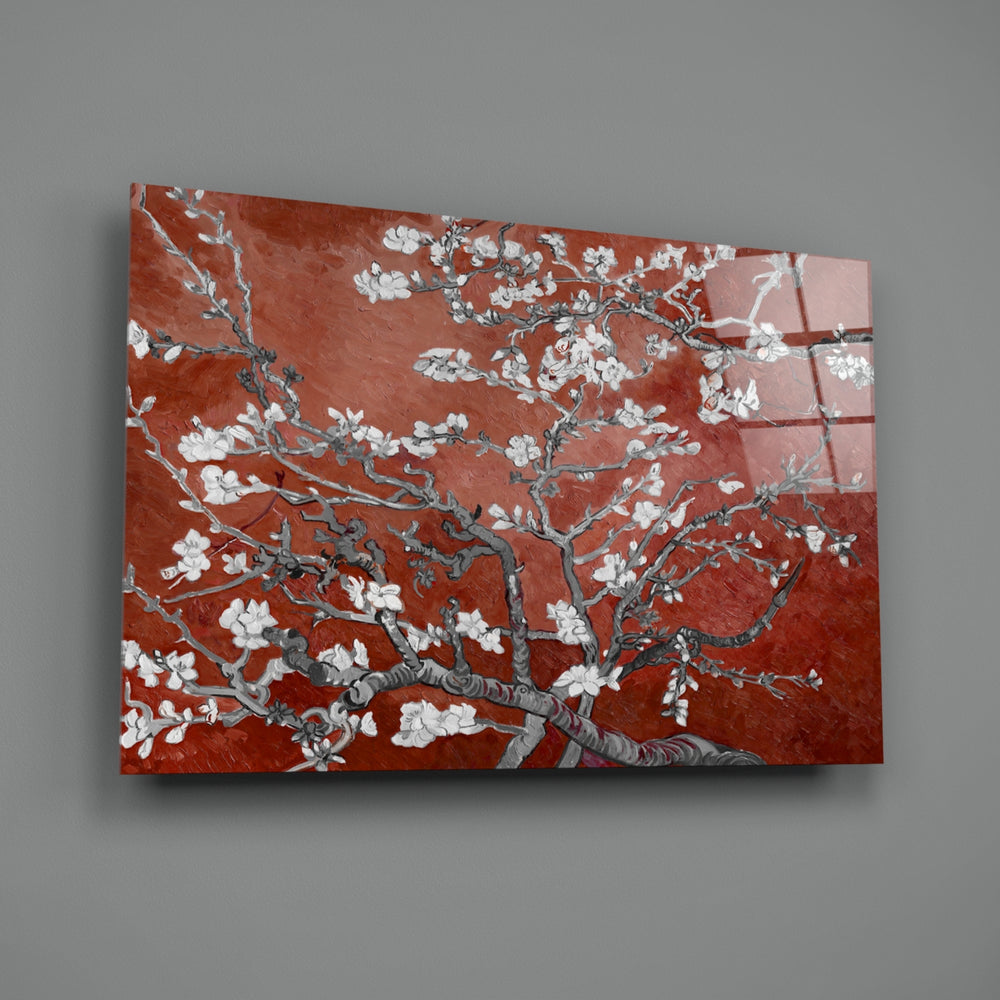 Close-up detail of ivory petals against rust sky