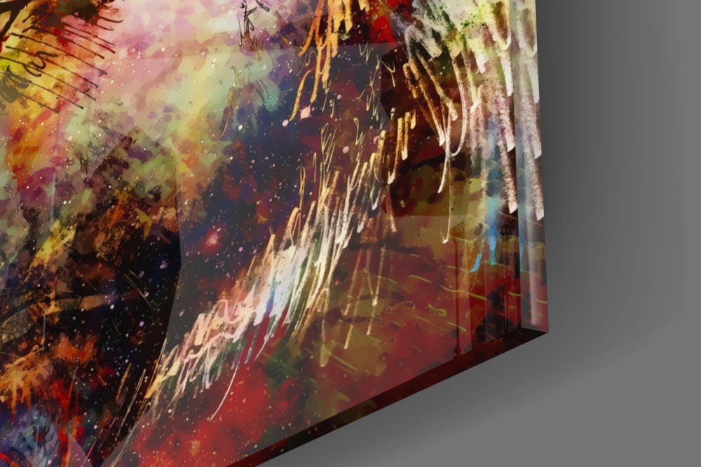 Wolf panel catching low light to reveal its tactile spray