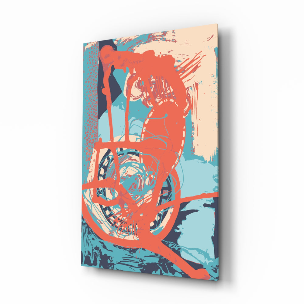 Pop-graphic panel bringing kinetic drama to a contemporary living space