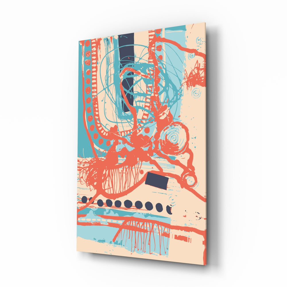 Abstract-expressionist panel bringing kinetic drama to a contemporary living space