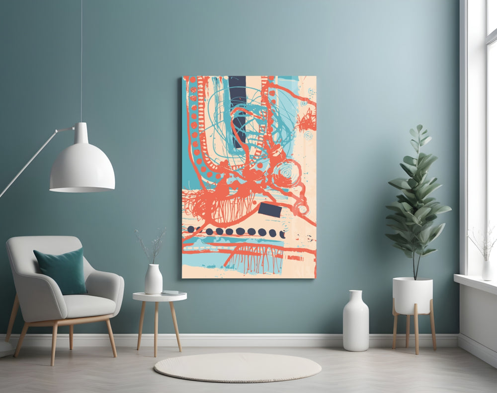 Scribble panel adding vivacious mood to a teen room