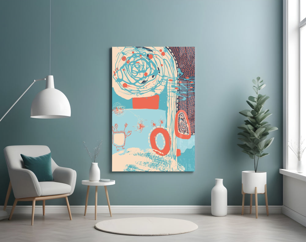 Doodle panel adding playful mood to a child's room