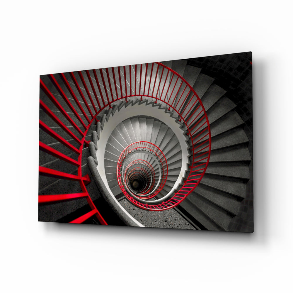 Selective-color panel bringing architectural drama to a contemporary living space