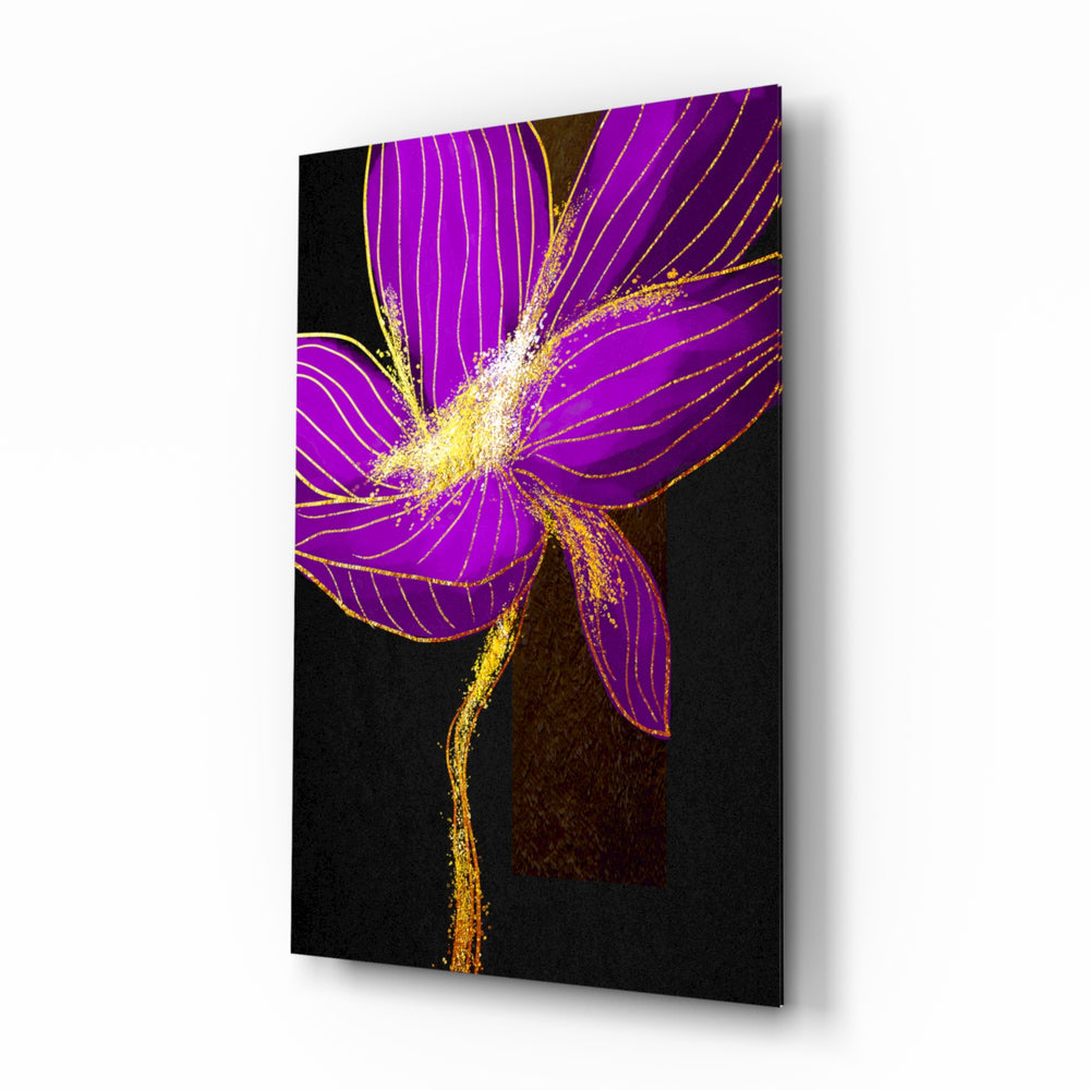 Luxe-floral panel bringing bold drama to a contemporary living space