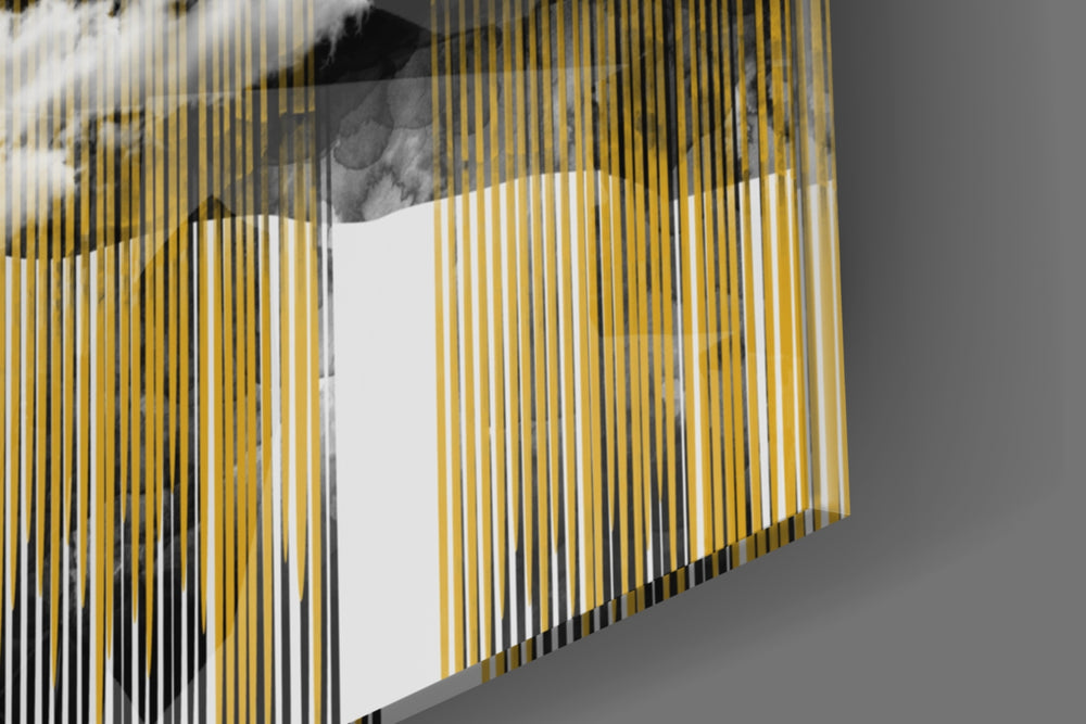Gold Moon Deer panel catching low light to reveal its tactile precision