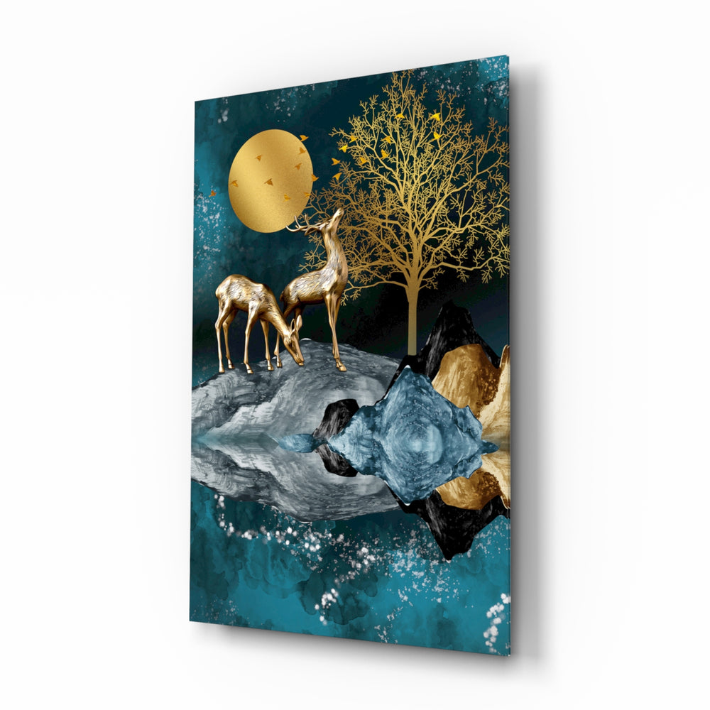 Asian-modern panel bringing serene drama to a contemporary living space