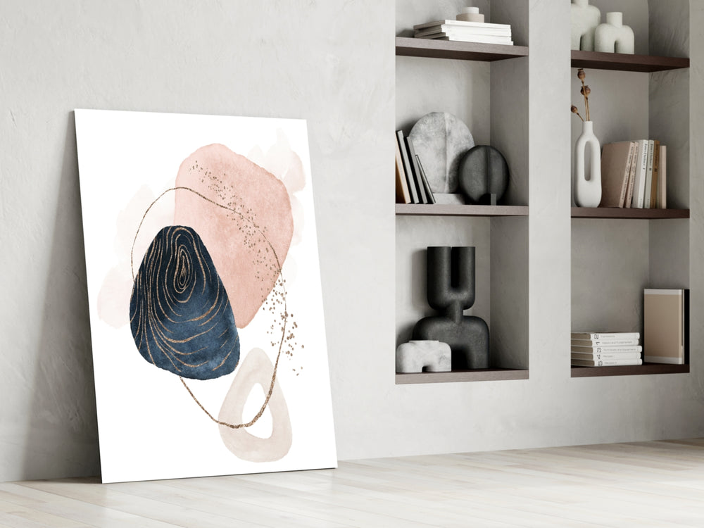 Boho Bloom artwork anchoring a wall with soft modern palette