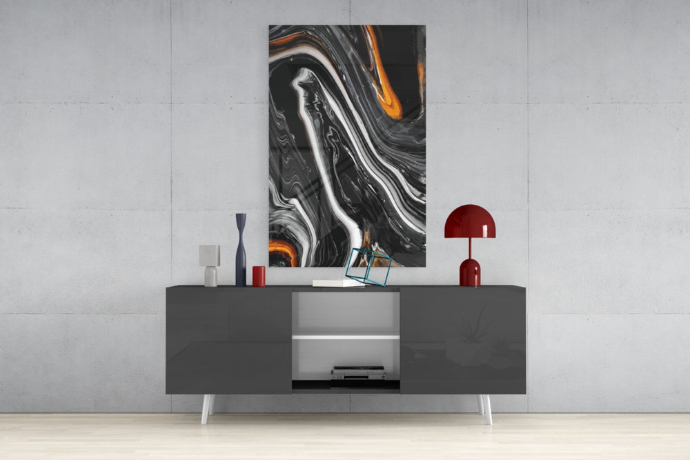 Abstract Glass Wall Art.