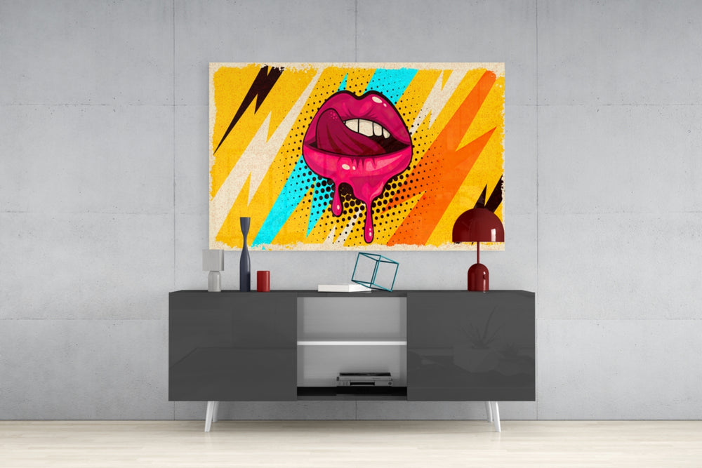 Lip Glass Wall Art.