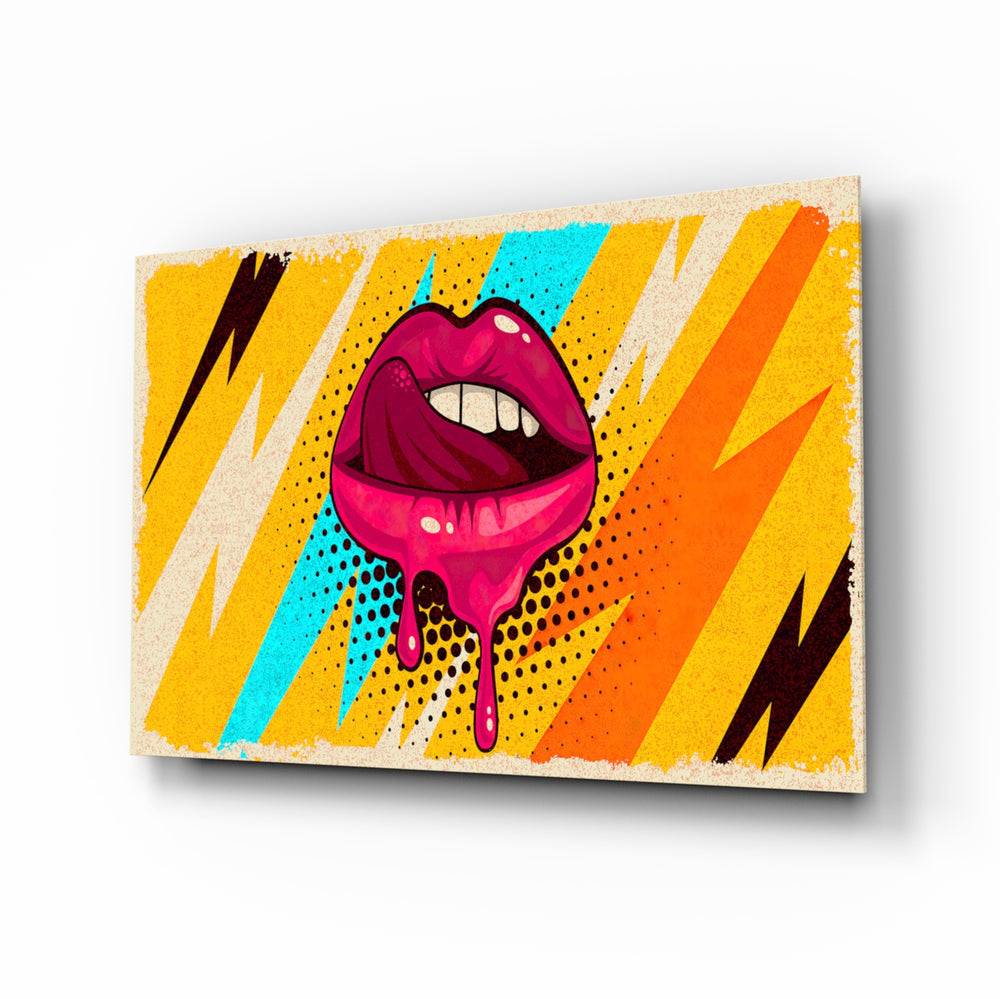 Pop-graphic panel bringing kinetic drama to a contemporary living space