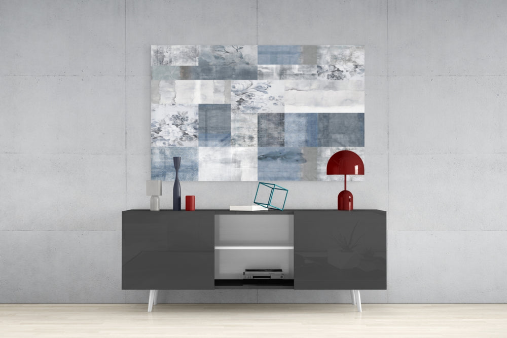Abstract Glass Wall Art.