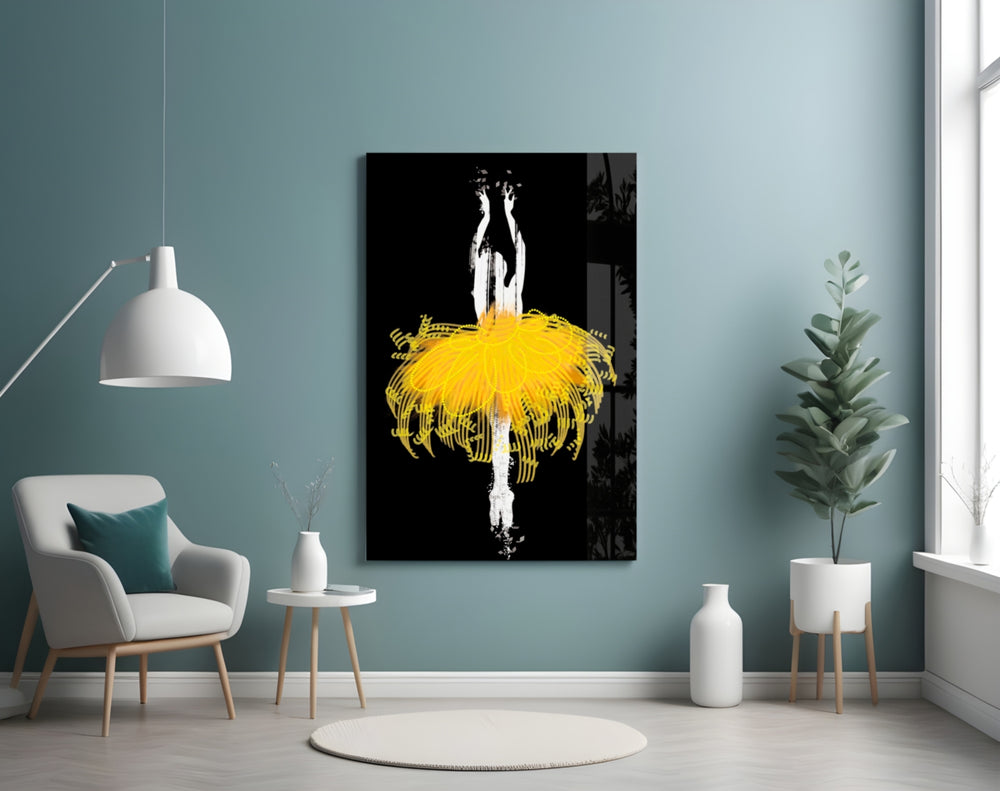 Gold Ballerina panel adding statement mood to a dressing area