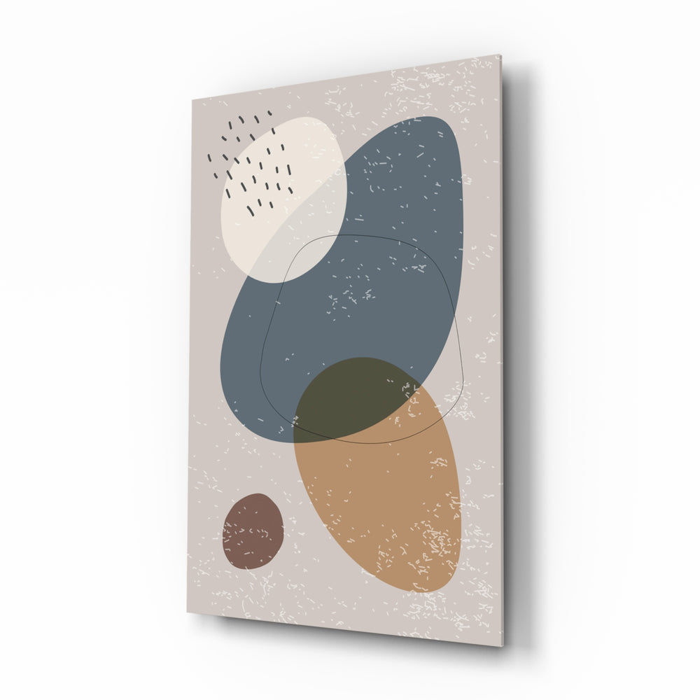Boho-modern panel bringing soft drama to a contemporary living space