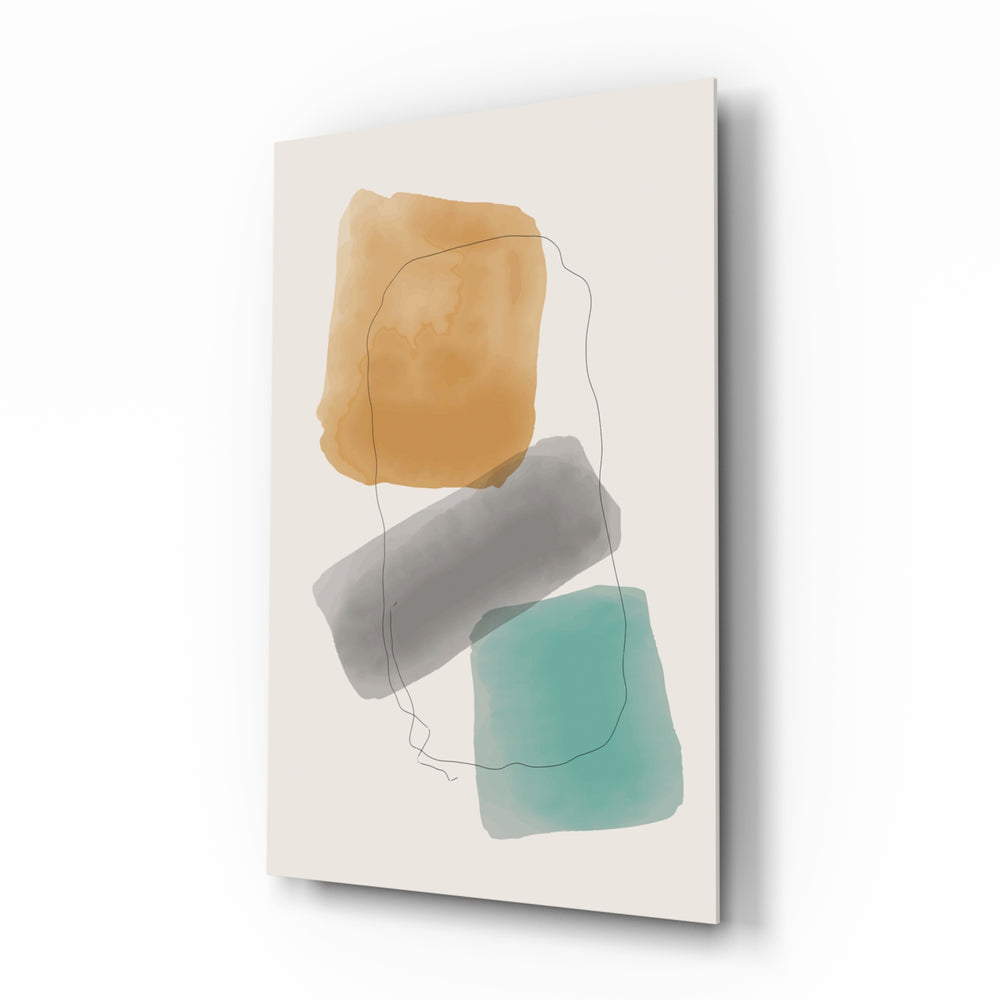 Soft-modern panel bringing soft drama to a contemporary living space