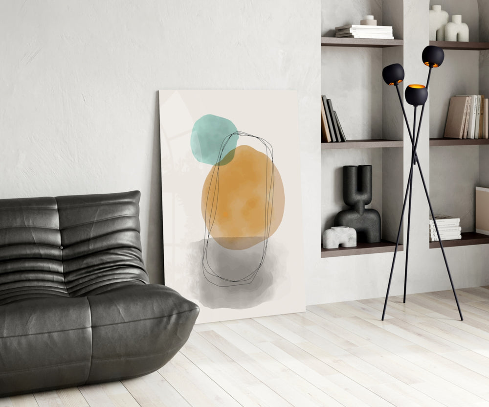 Sun And Moon glass print enhancing a creative office with editorial spirit