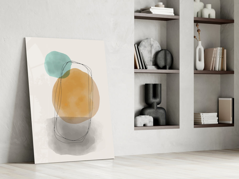 Sun And Moon artwork anchoring a wall with soft modern palette