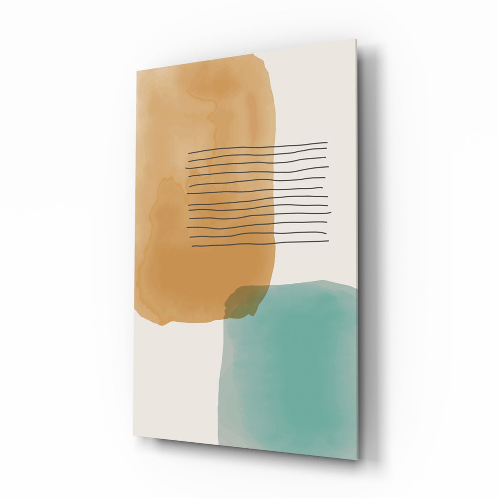 Soft-modern panel bringing soft drama to a contemporary living space