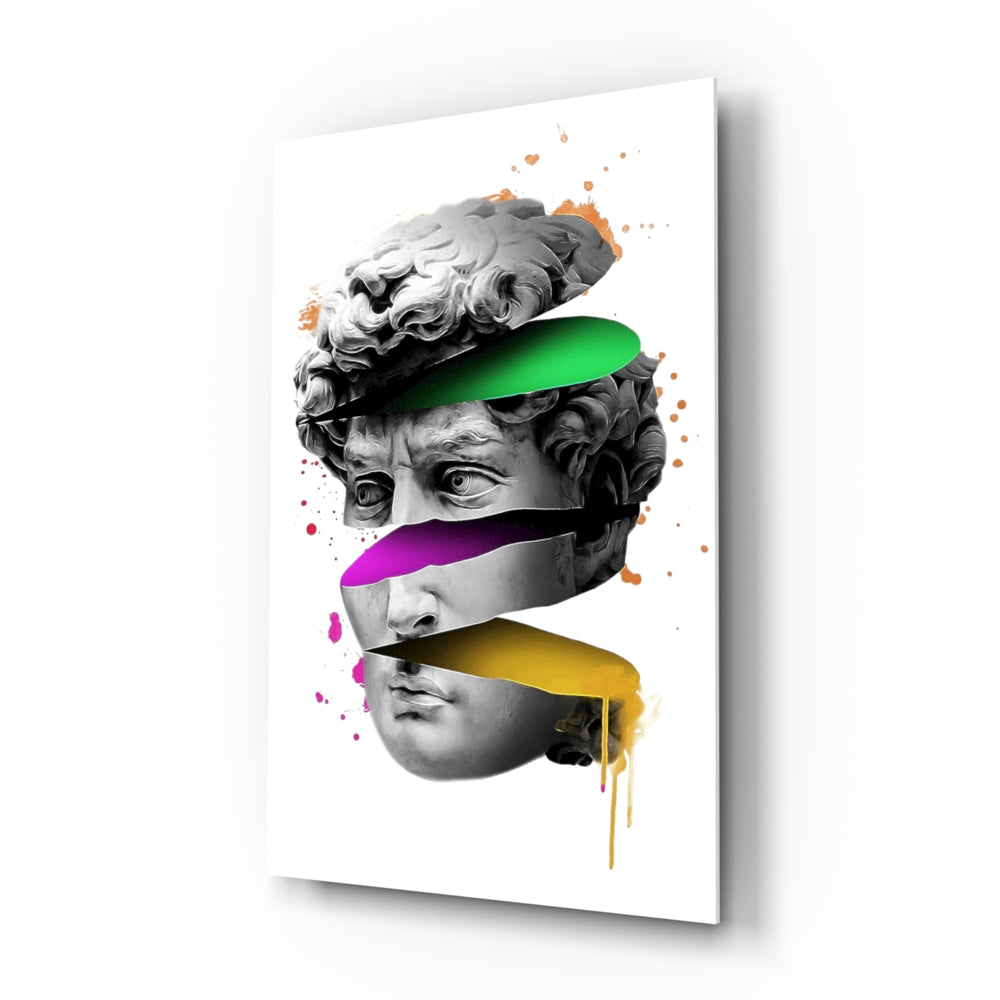 Pop-pastiche panel bringing kinetic drama to a contemporary living space