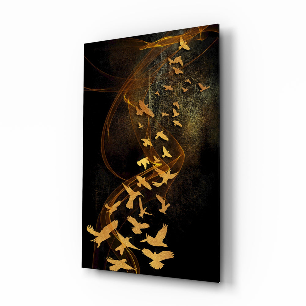 Luxe-symbolist panel bringing luxe drama to a contemporary living space
