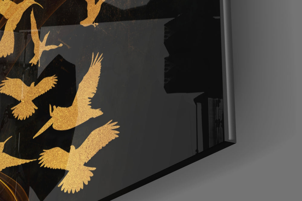 Gold Flight panel catching low light to reveal its tactile flight