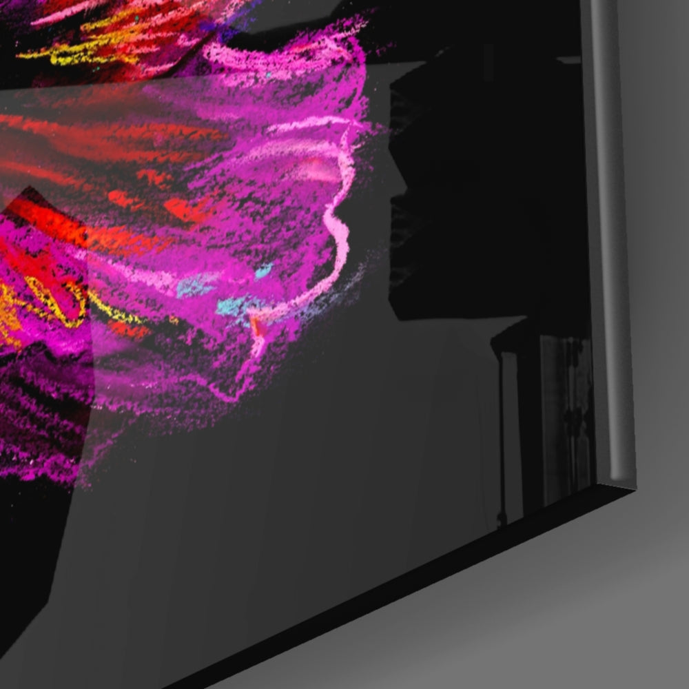 Magenta Bloom panel catching low light to reveal its tactile ridge
