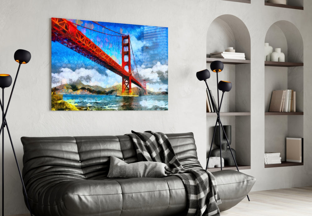 Golden Gate panel adding travel mood to a study