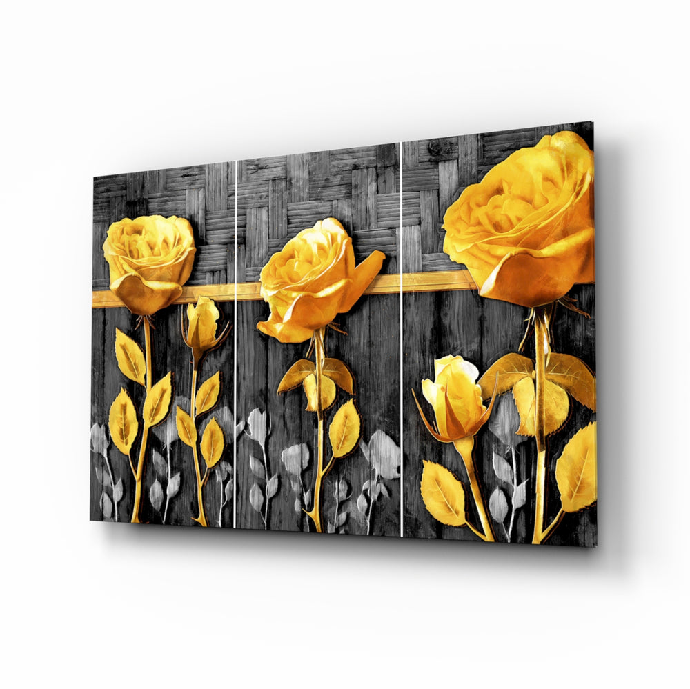 Selective-color panel bringing luxe drama to a contemporary living space